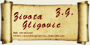 Života Gligović vizit kartica